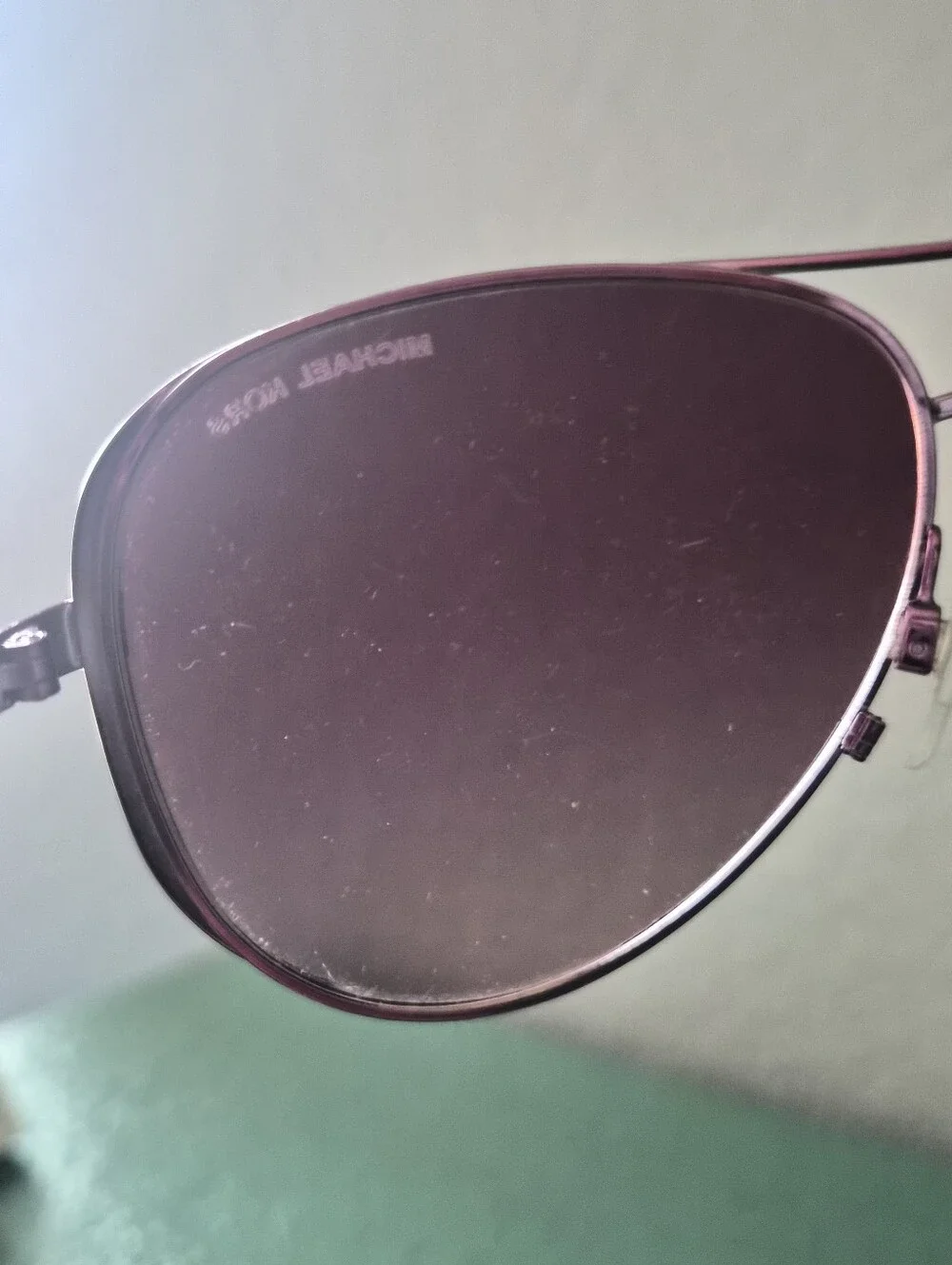 Michael Kors Plum Purple Aviator Sunglasses 70s Boho Jet Set